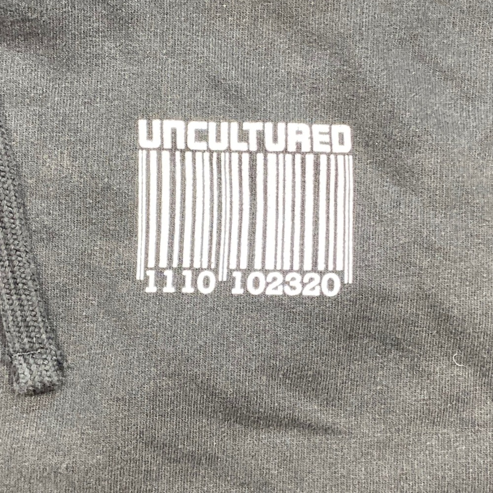 Uncultured Izumi Anime Streetwear Mens Large Black Graphic Pullover Hoodie L - Picture 3 of 11